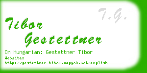 tibor gestettner business card